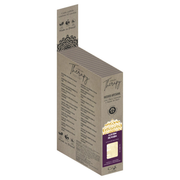 Display Therapy Incenso Vareta Flor de Cerejeira e Floral de Bach ROCK ROSE c/ 20 Cartelas